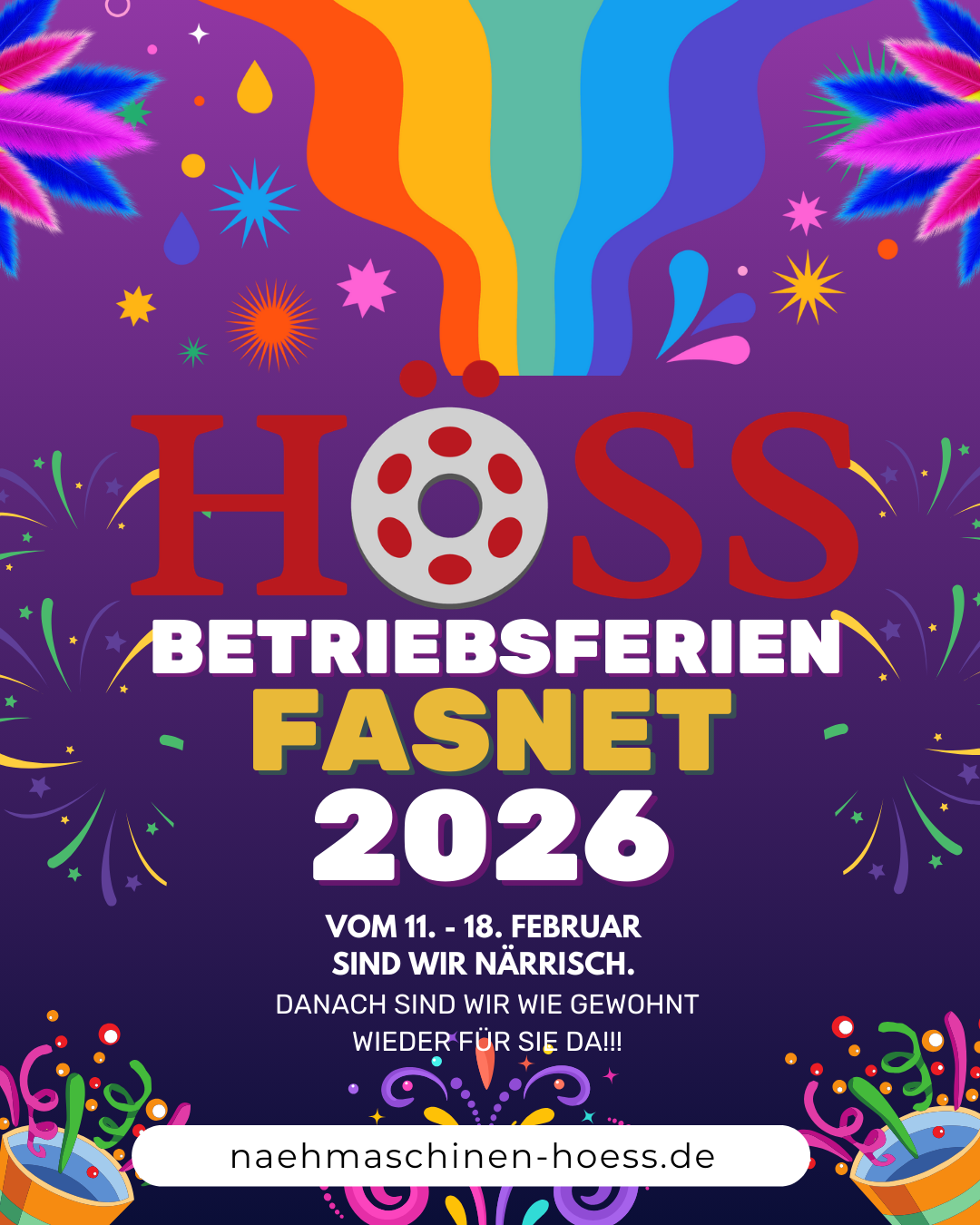 Betriebs Ferien Fasnet 2026