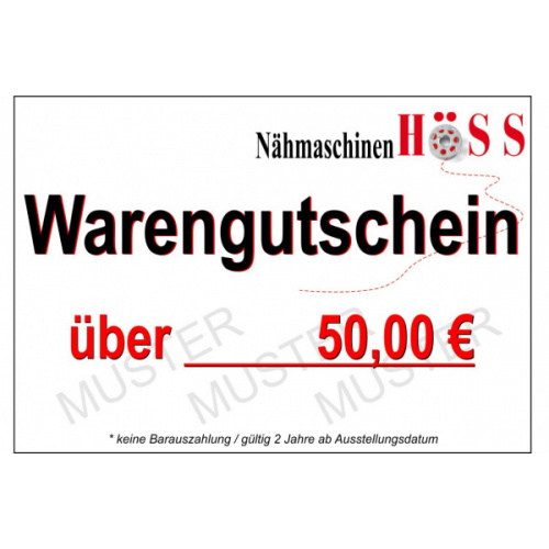 Einkaufsgutschein 50,- €